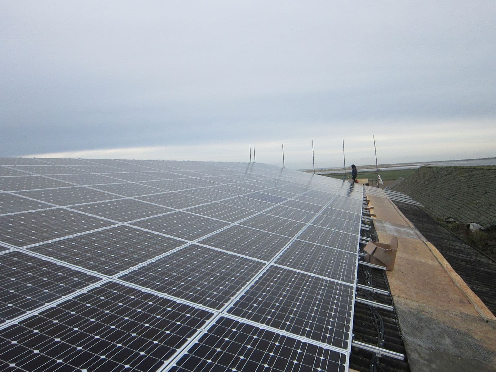 Barn at Beal solar installation in Northumberland