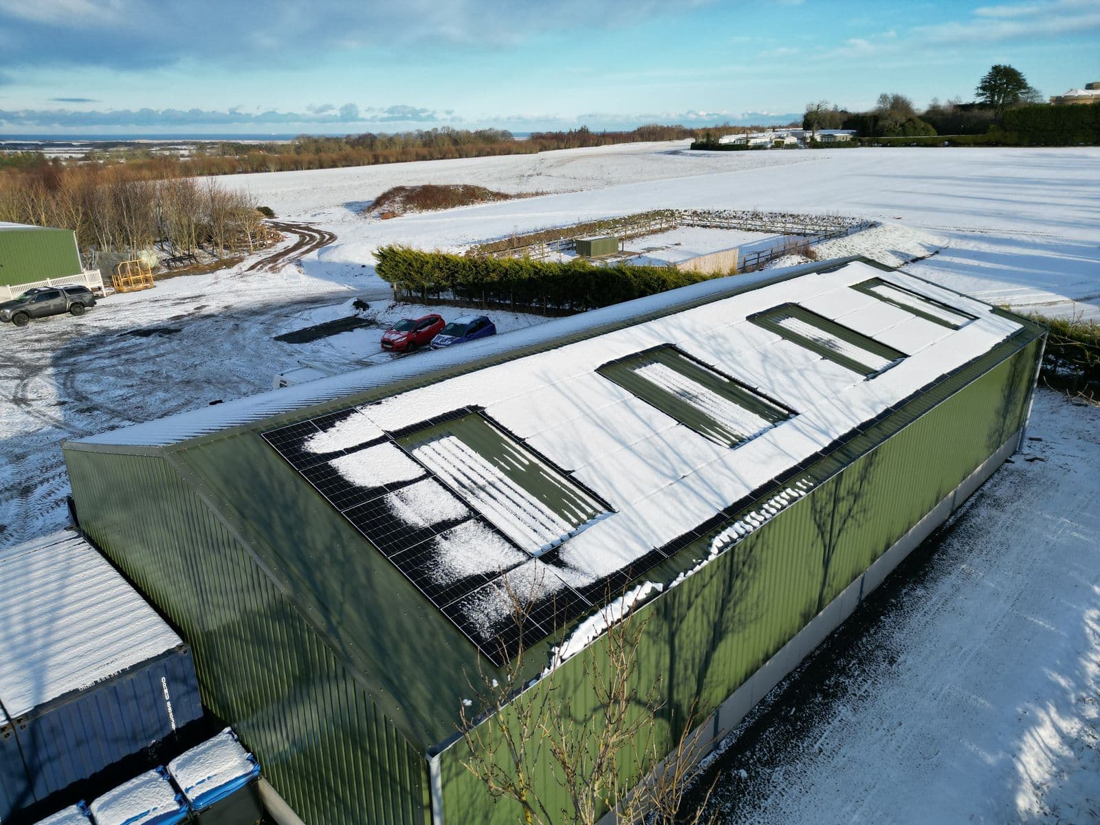 Barmoor Castle solar installation in Northumberland