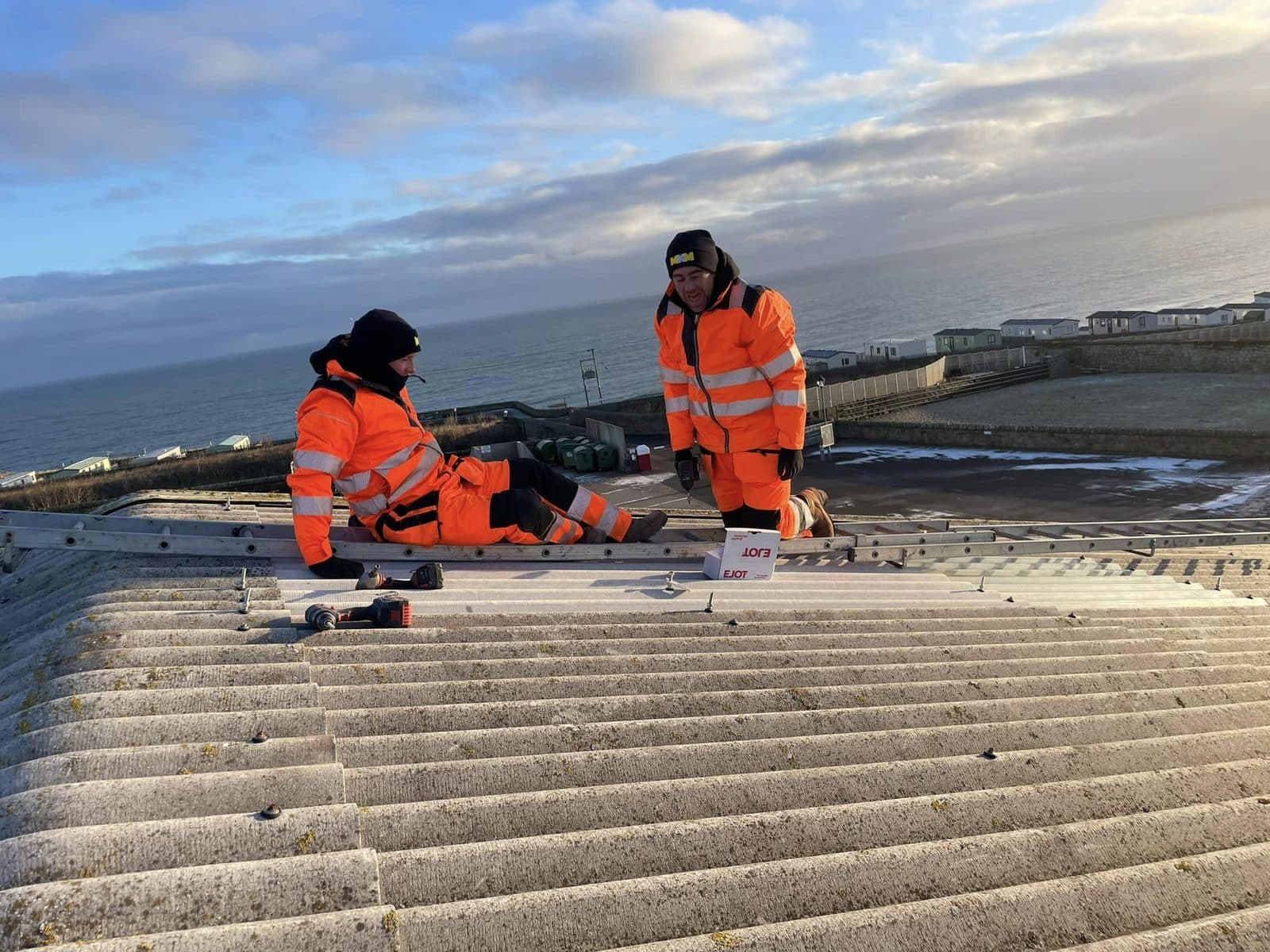 The GMC team at work on the Marshall Meadows installation